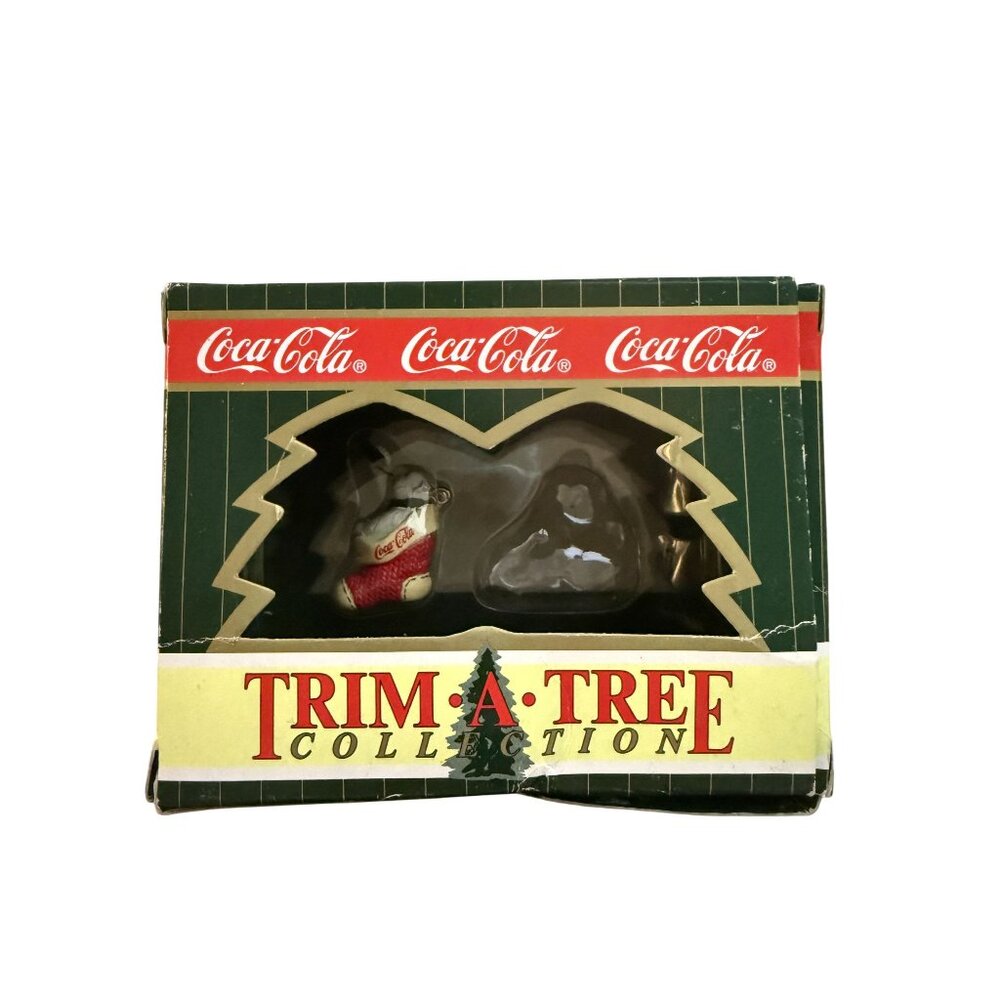 Coca-Cola Christmas Trim-A-Tree Collection Polar Bear Ornament In Original Box